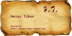 Heisz Tibor névjegykártya